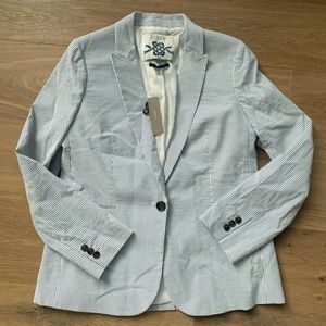 NWT J. Crew Blue & White Striped Blazer 12